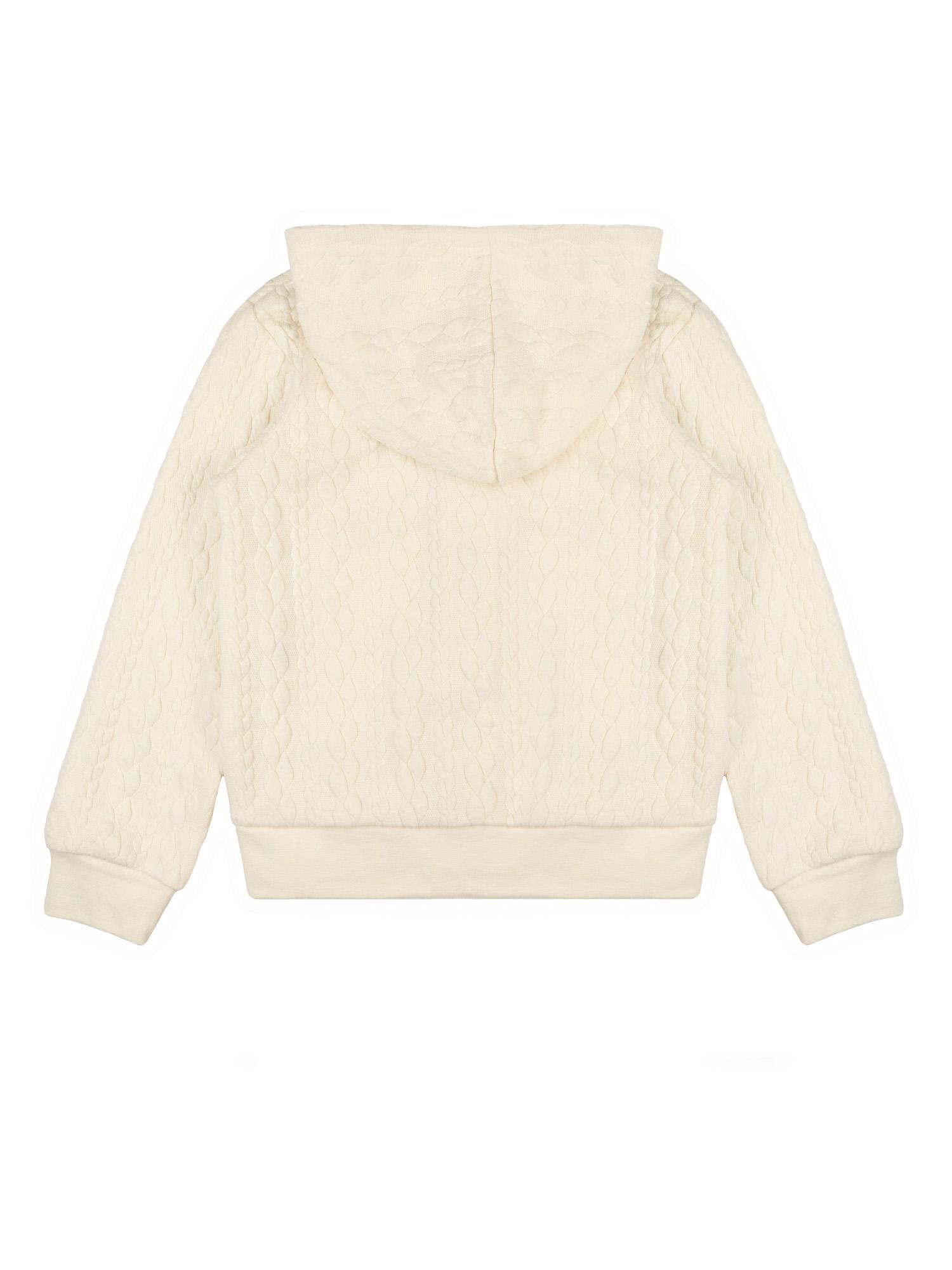 Sudadera con capucha niña Leone 1947 Apparel cremallera trenzado invierno 3/3