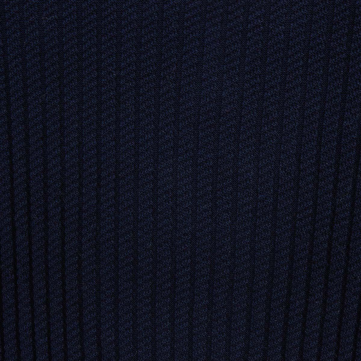 Maglione Milano con collo polo in cotone e lino blu navy 4/6
