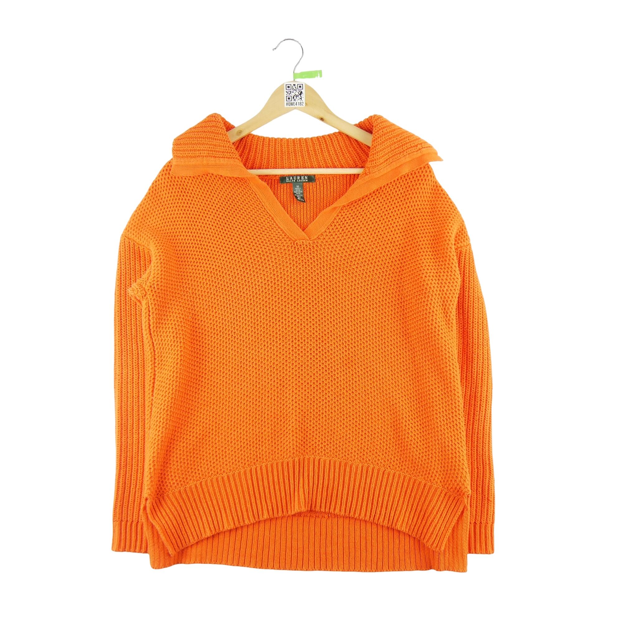 RALPH LAUREN Reconditionné - Pull Femme Orange - Très Bon État