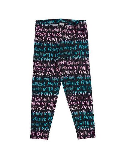 Legging graffiti Leone pour fille avec imprimé Pink Girl intégral