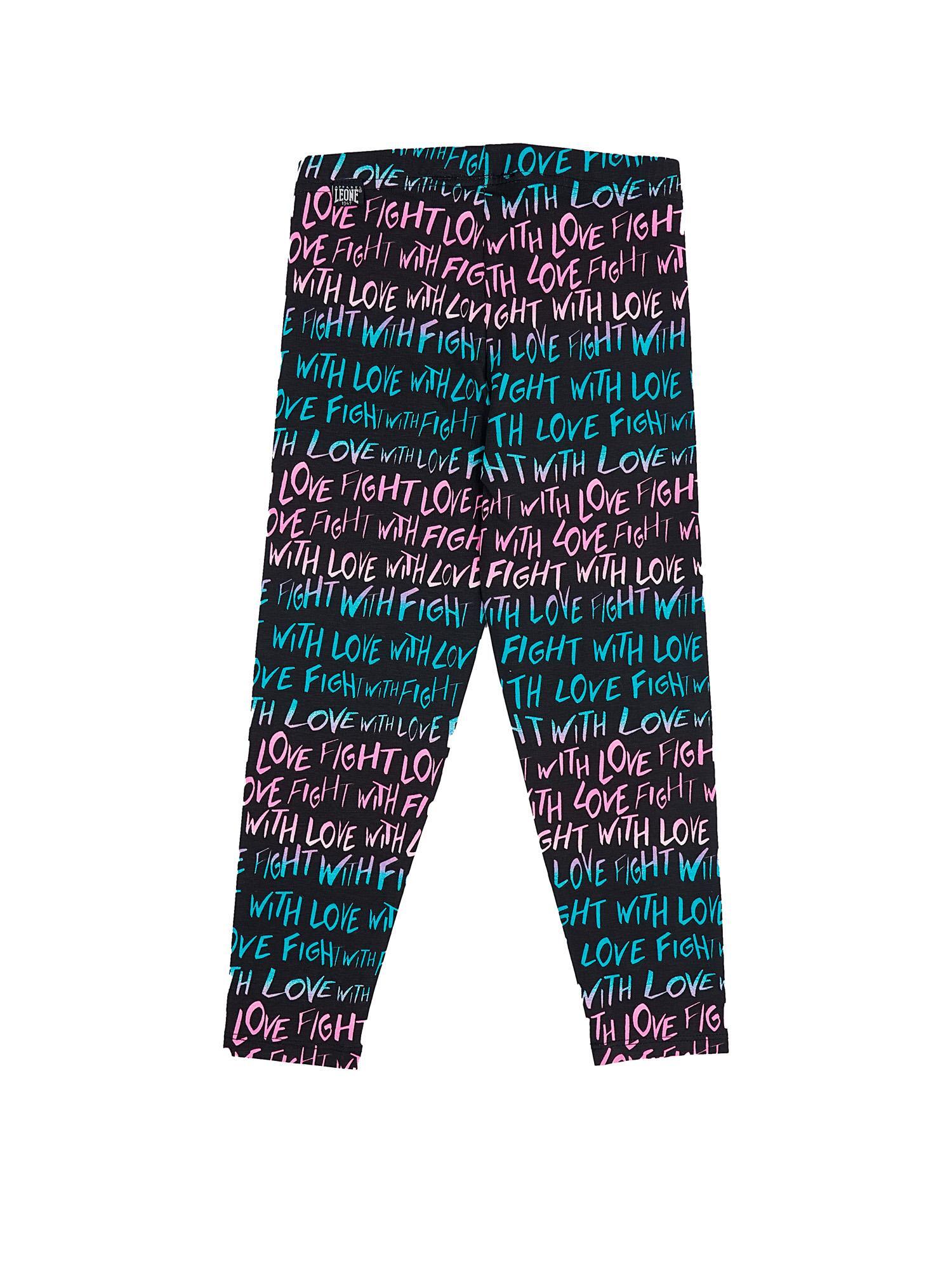 Różowe dziewczęce legginsy z nadrukiem lwa graffiti
