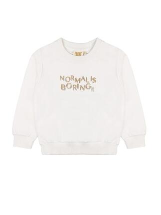 Sweat fille ras du cou brillant