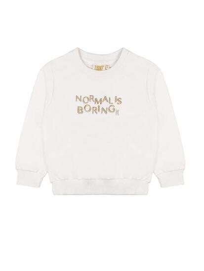 Sweat fille ras du cou brillant