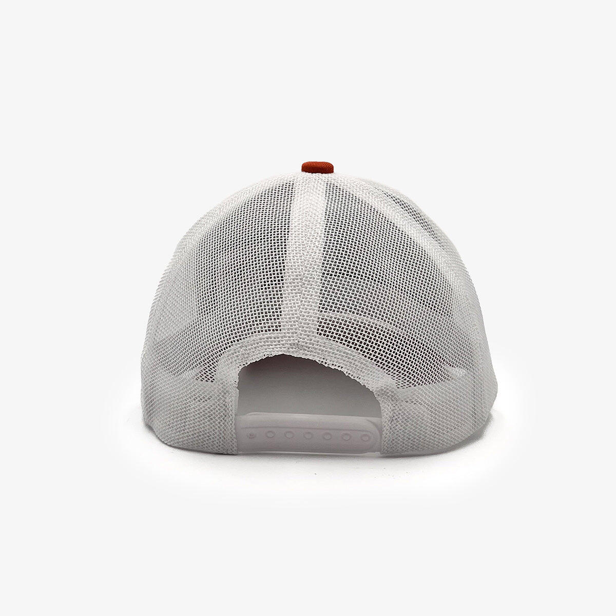 Cappellino trucker blu navy e ruggine 4/4