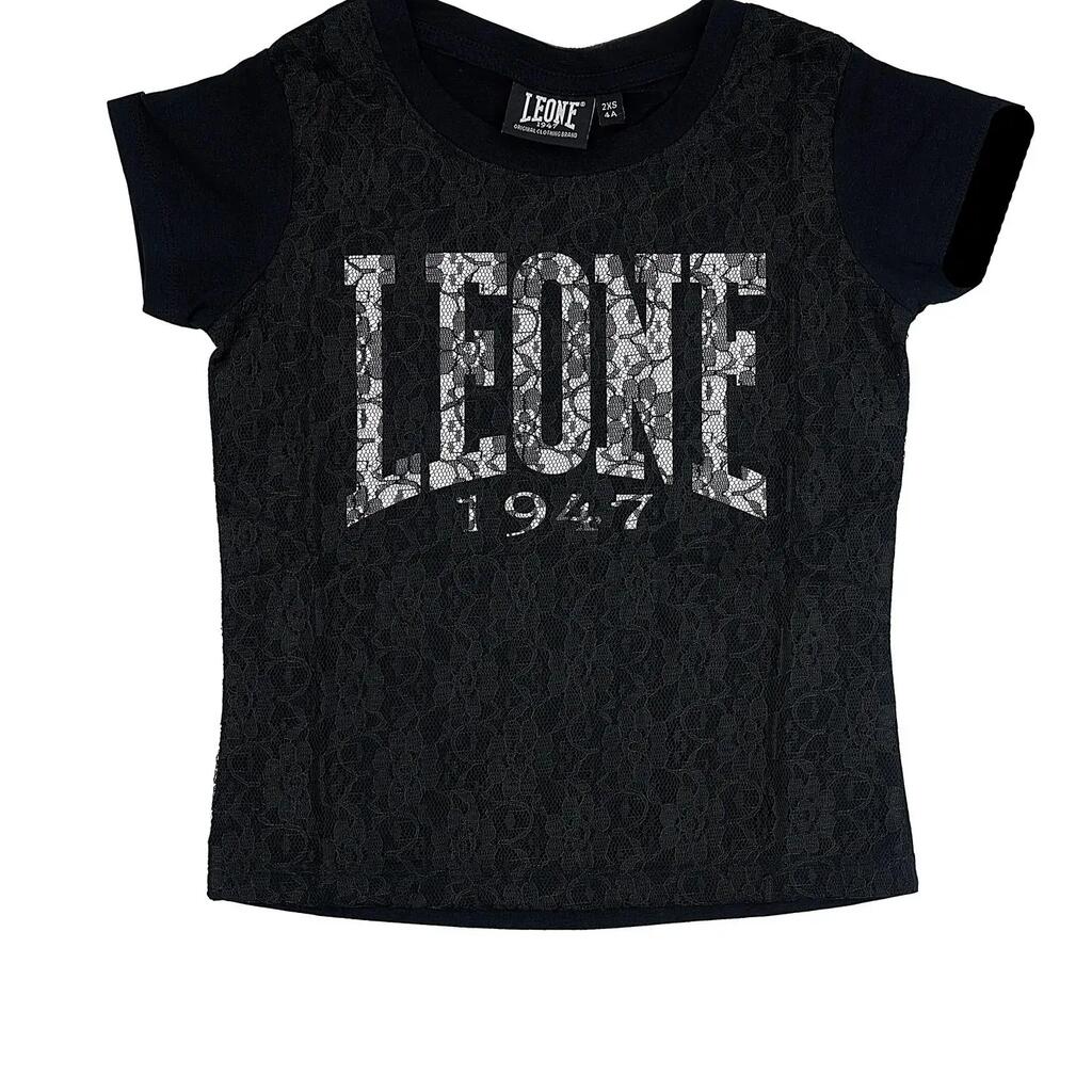 Girl t-shirt short sleeves lace Pink Girl