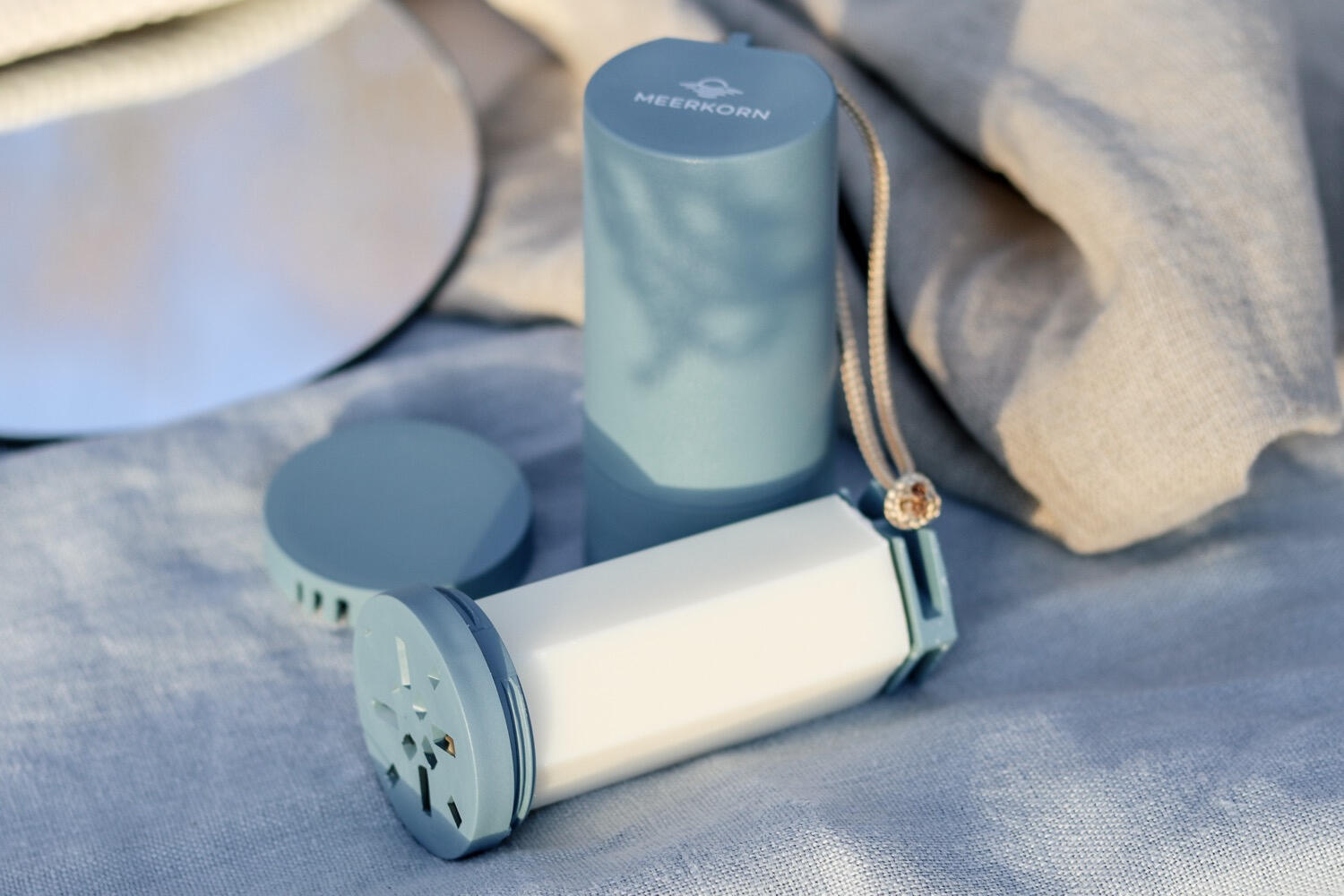 Soap Mill for on the go and at home without plastic Ocean Blue 2/5