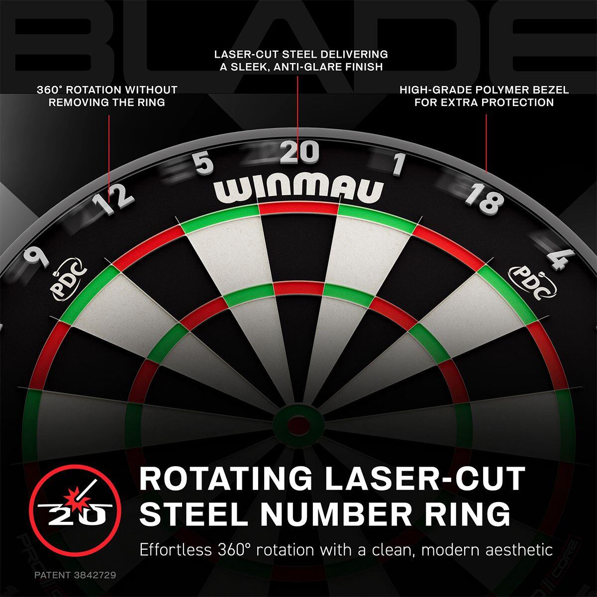 Steeldartscheibe Blade X PDC Darts / Steeldarts Unisex 7/7