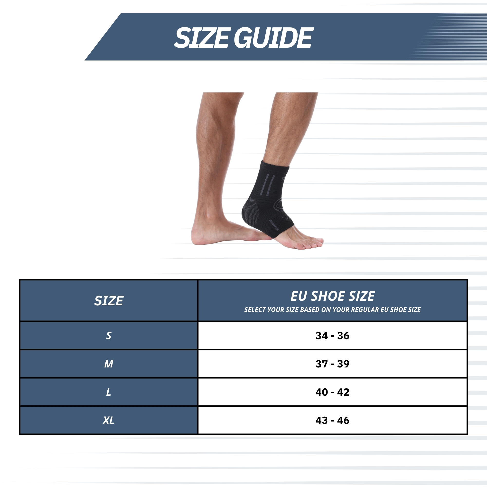 Enkelbrace – Ankle Sleeve – 3D Woven Compressie – Zwart/Grijs – Maat XL 7/7