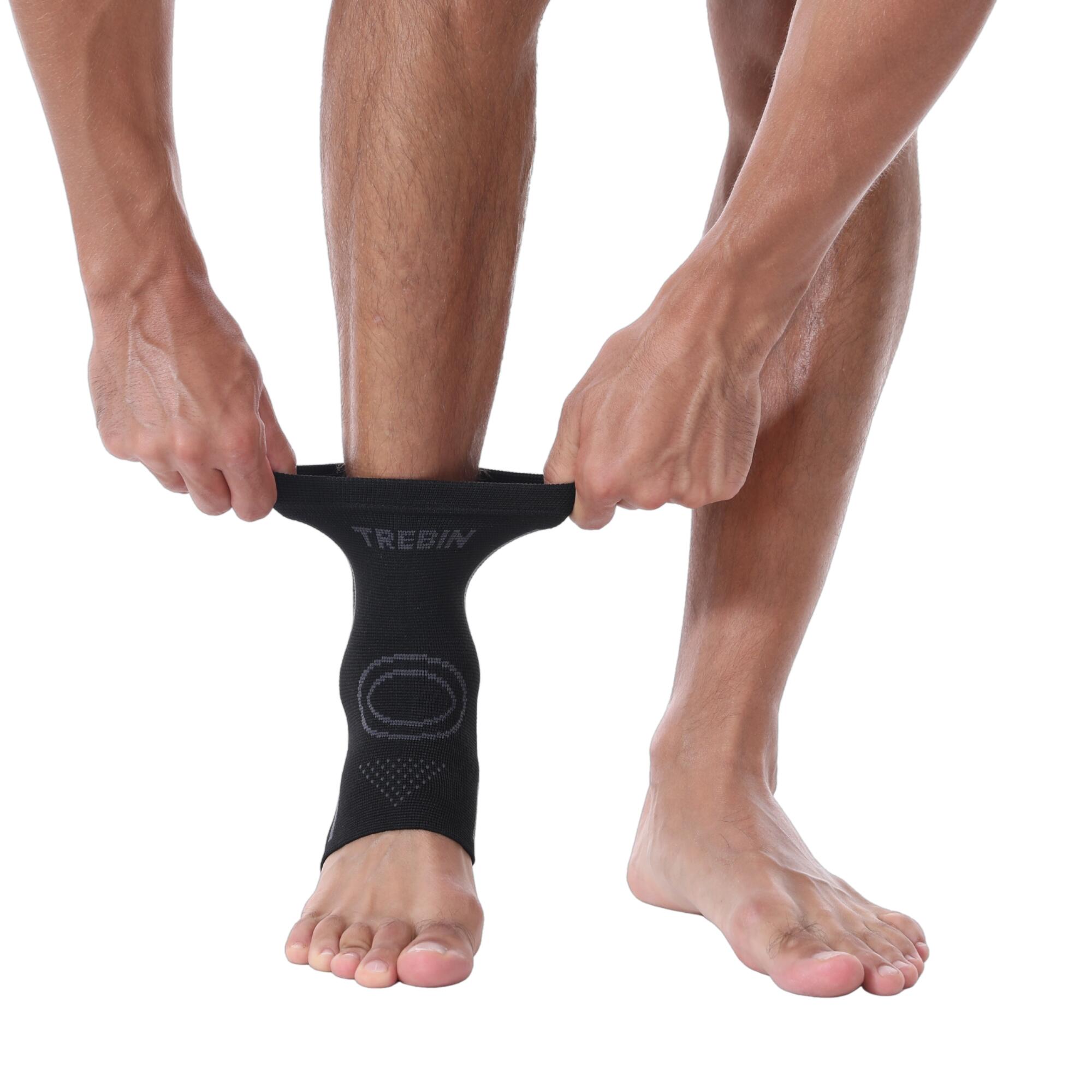 Enkelbrace – Ankle Sleeve – 3D Woven Compressie – Zwart/Grijs – Maat XL 3/7