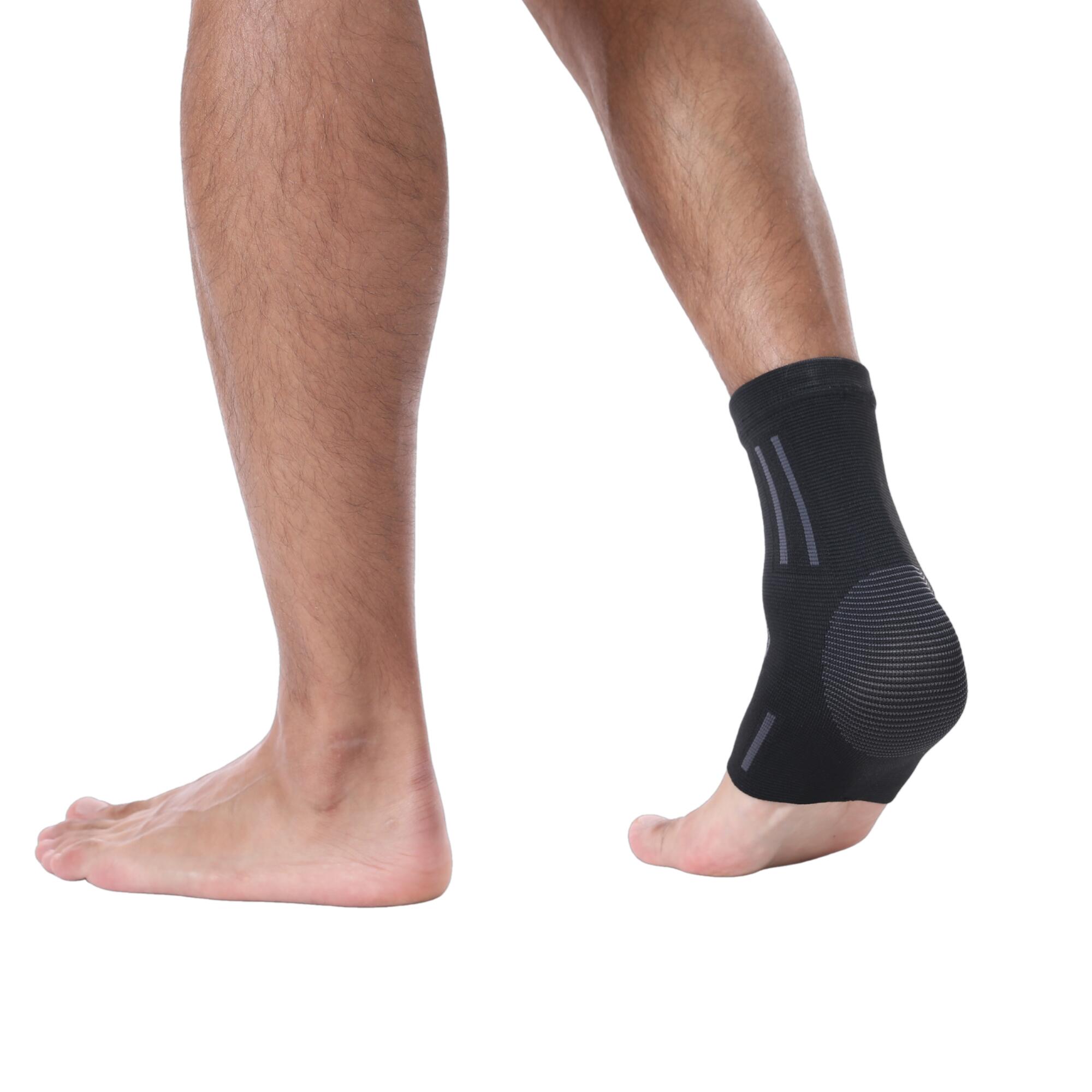 Enkelbrace – Ankle Sleeve – 3D Woven Compressie – Zwart/Grijs – Maat XL 2/7