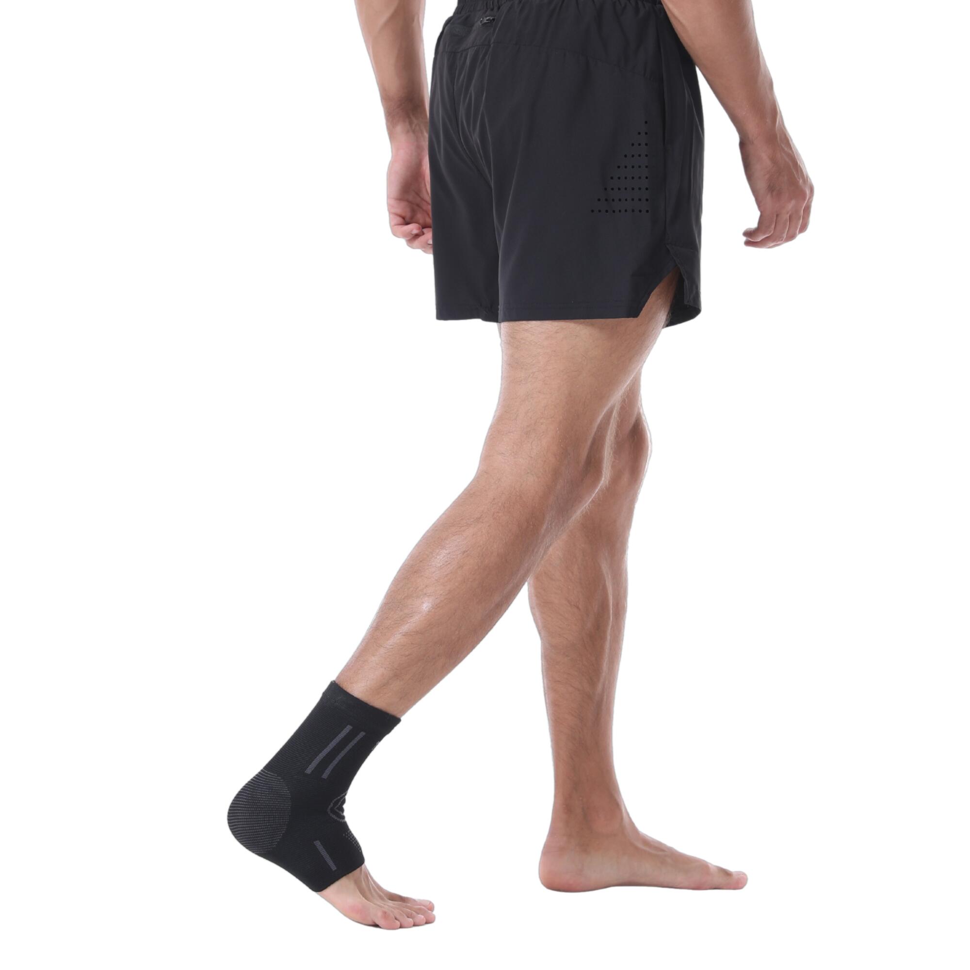 Enkelbrace – Ankle Sleeve – 3D Woven Compressie – Zwart/Grijs – Maat XL 5/7