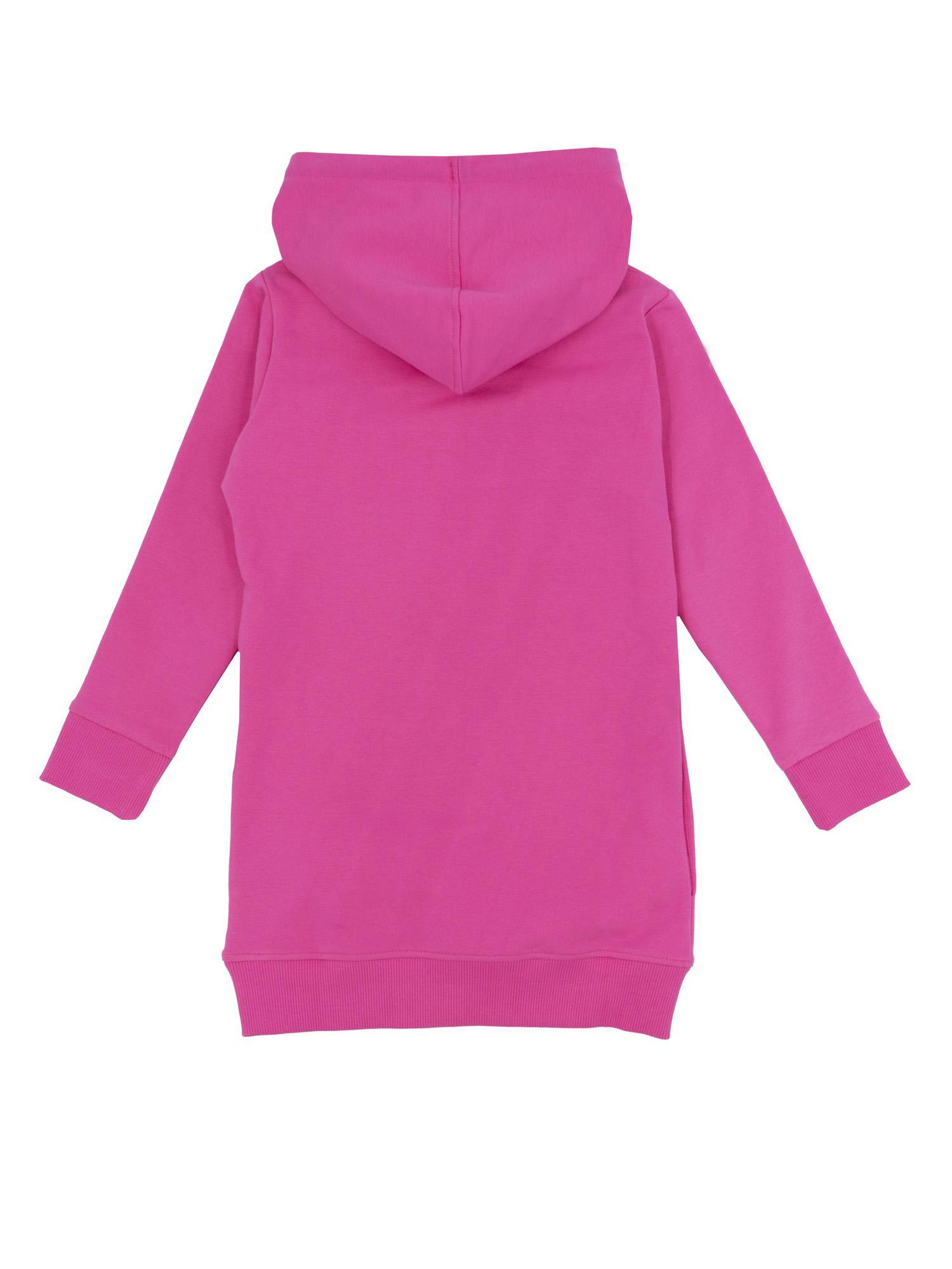 Felpa con cappuccio Leone bambina over Pink Girl 2/2