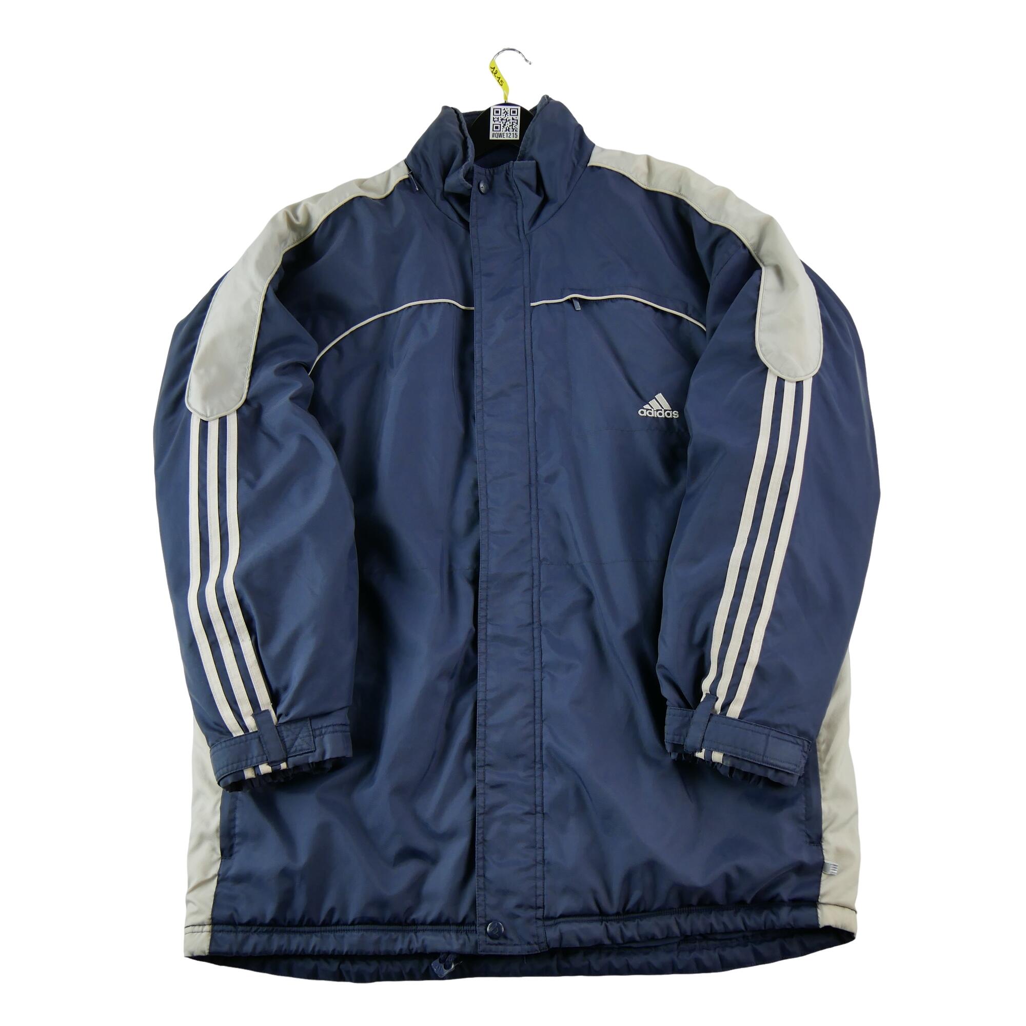 ADIDAS Reconditionné - Parka Homme Vintage Marine - Bon État