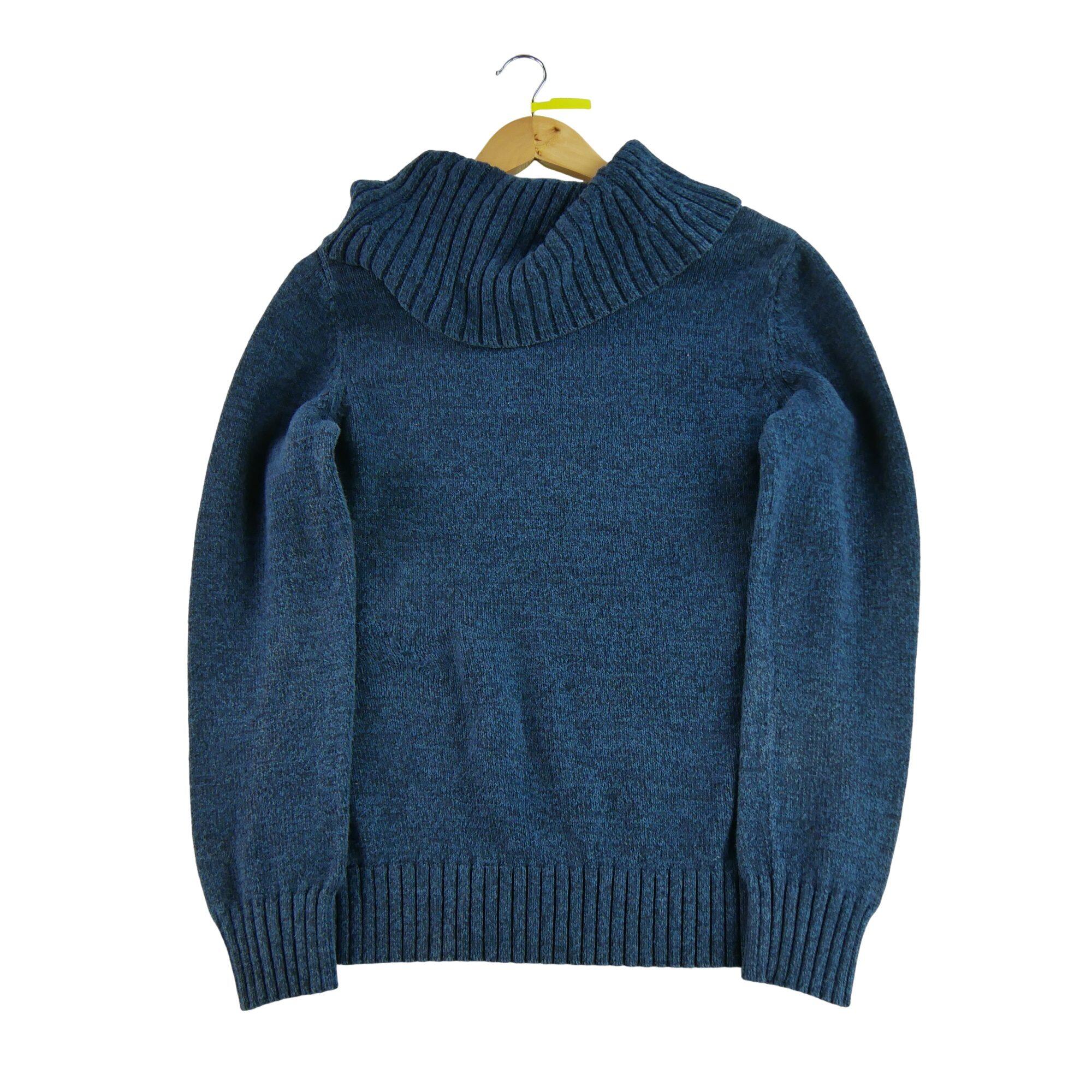 Seconde vie - Pull Femme  col roulé Marine - Bon état 2/6