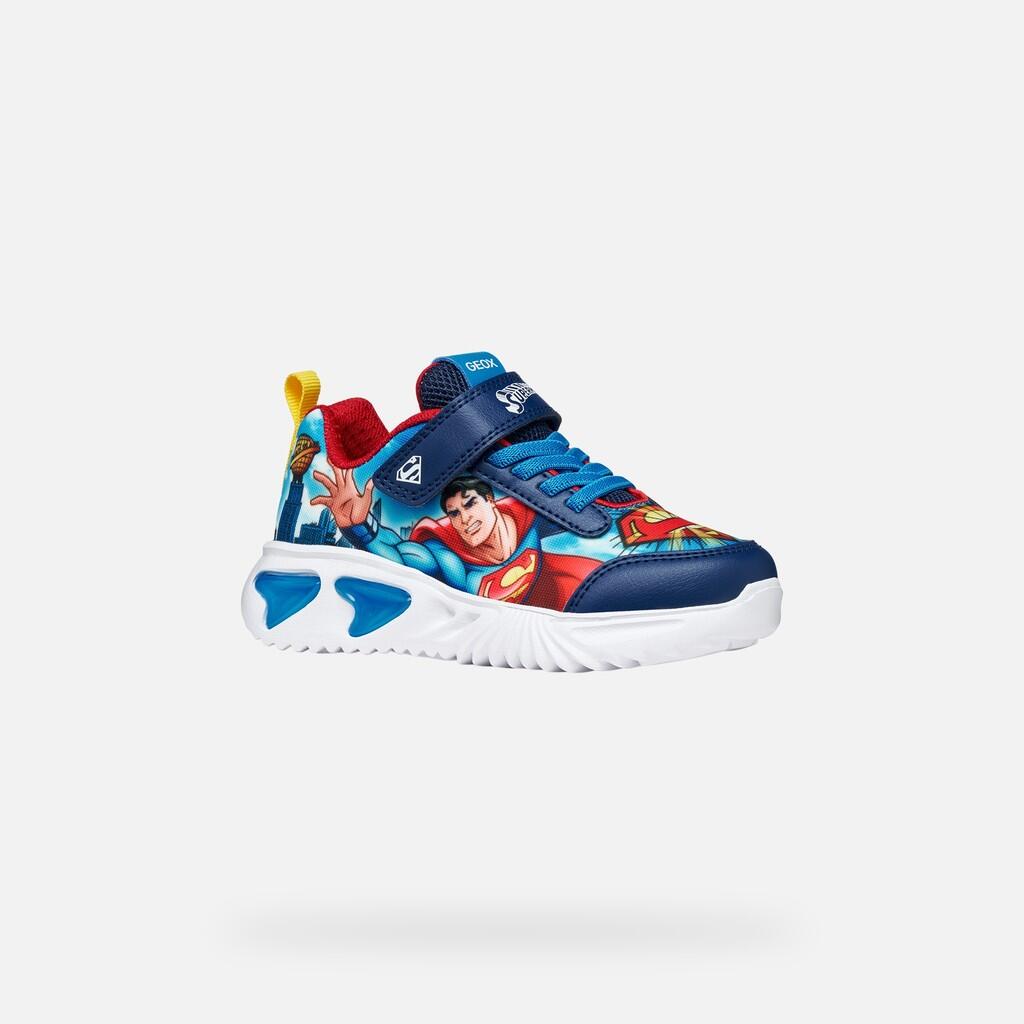 Baskets Garçon J ASSISTER BOY Bleu Marine/Bleu Clair 4/7