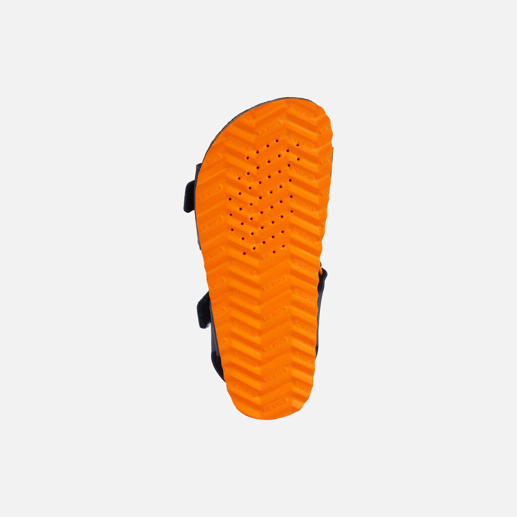 Sandales Garçon J GHITA BOY Bleu Marine/Orange Foncé 7/7