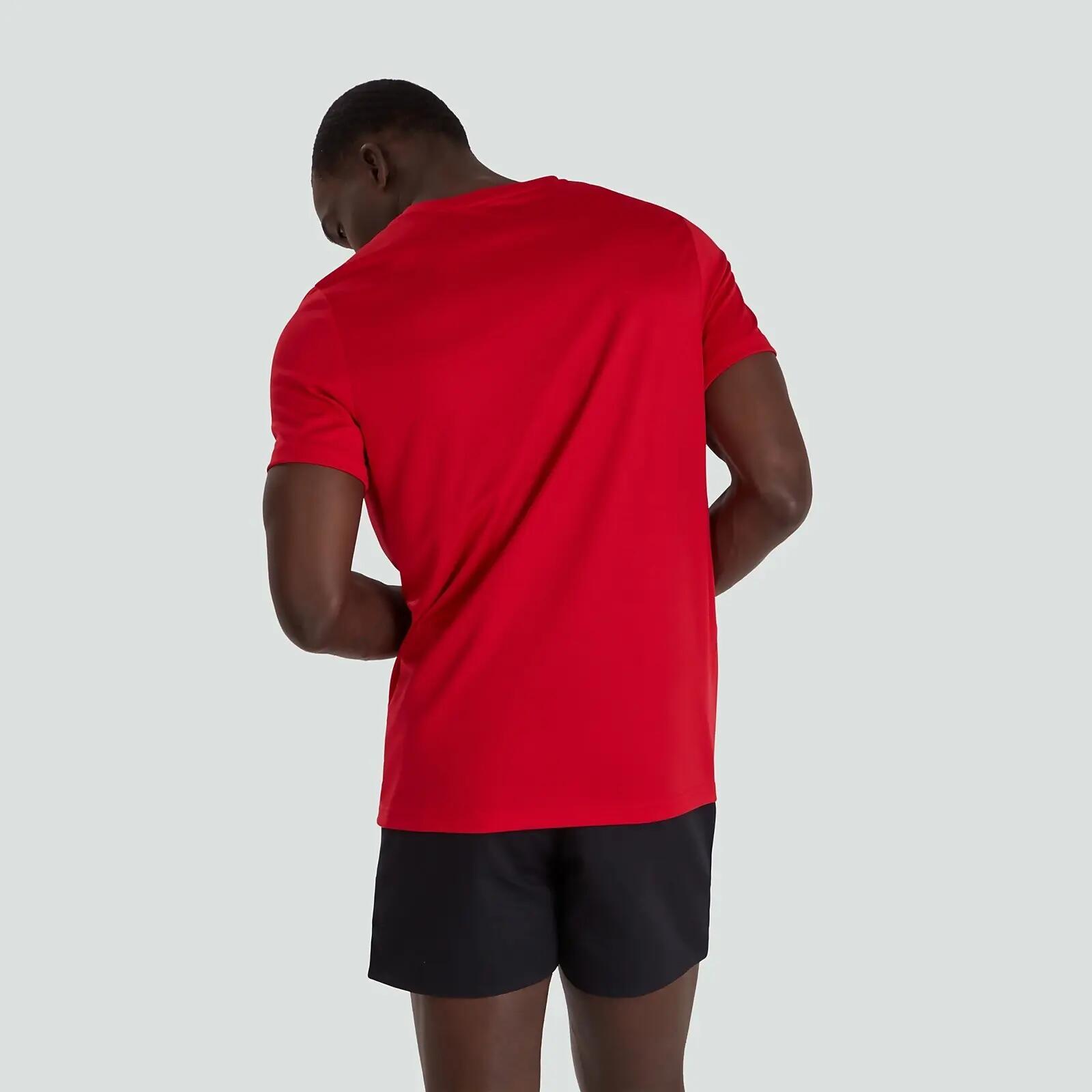 T-shirt sport rugby - hommes Adultes Rouge 4/5