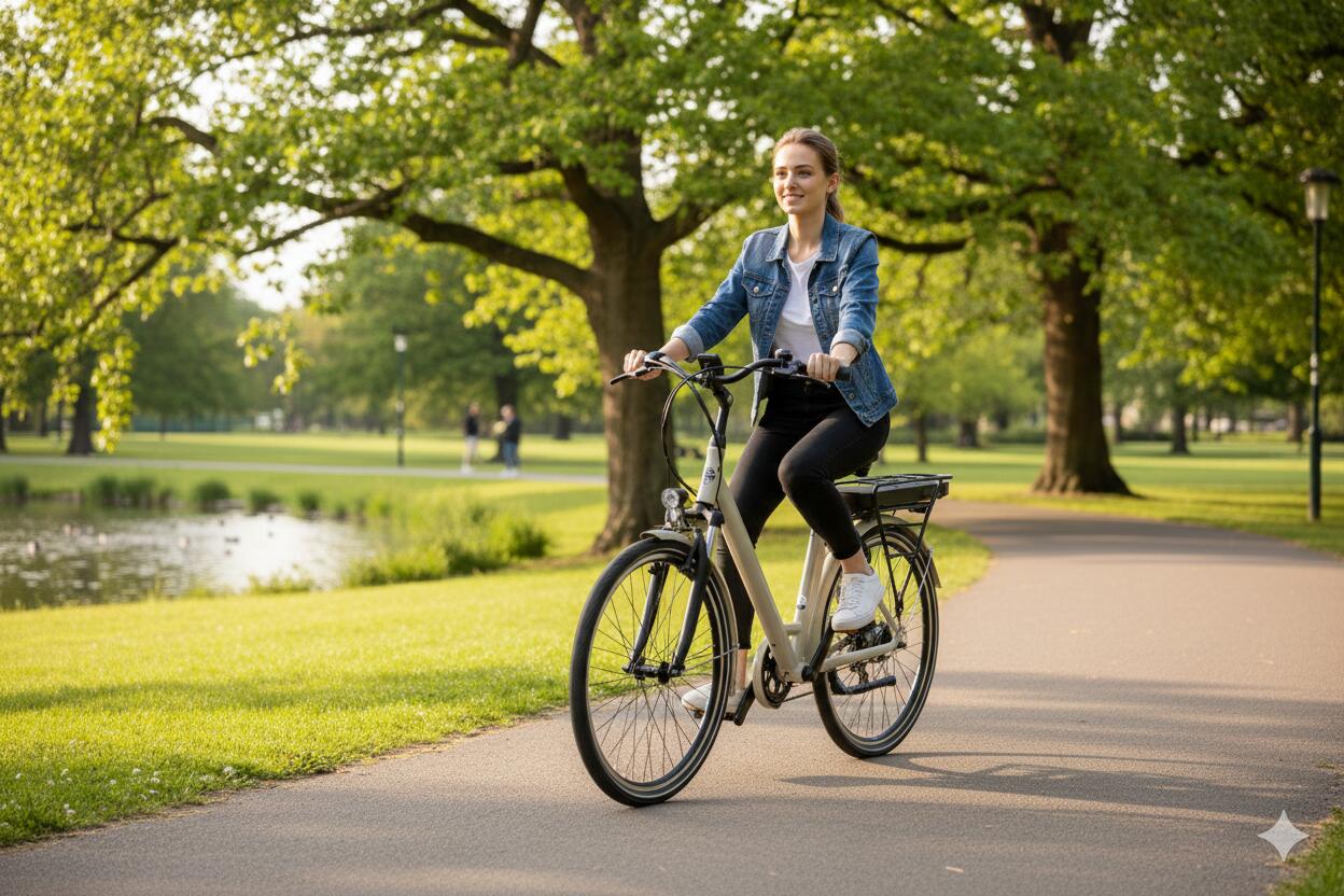 BICICLETA ELÉCTRICA A4 AGORA 26 BEIGE 4/5