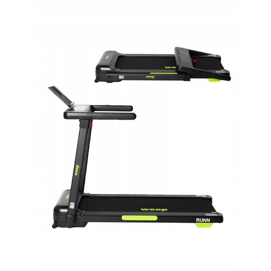 Bieżnia elektryczna składana Weep Runn auto kąt nachyl. 15 km/h 120 kg app