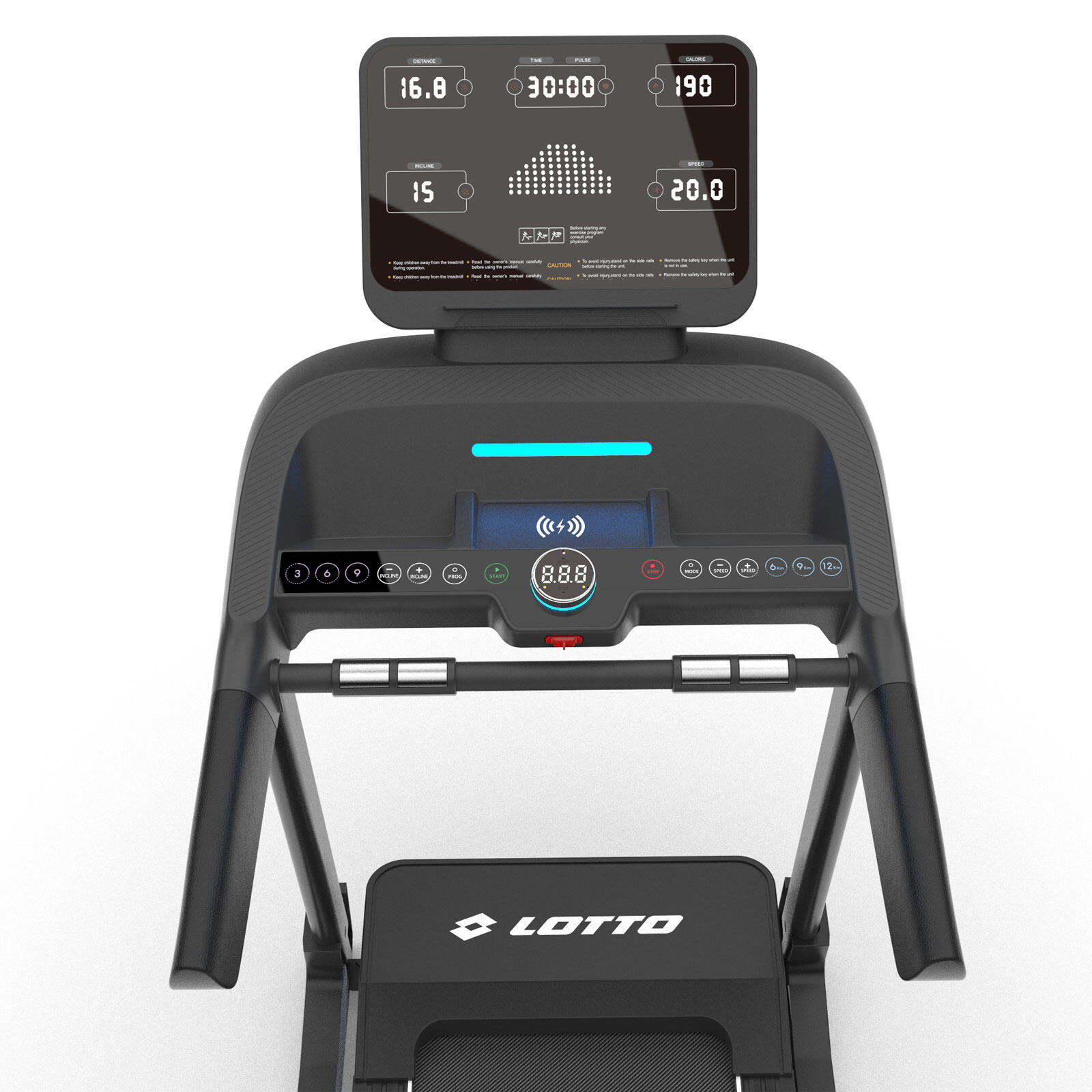 Tapis de course électrique Lotto Perform M700 4.75 CV 18 km/h 140x45 cm, pliable 2/7