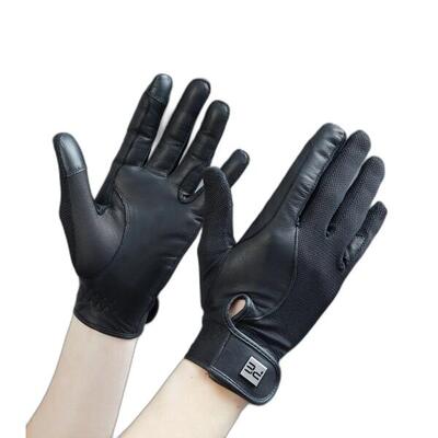 Leren en mesh handschoenen premier equine bordoni