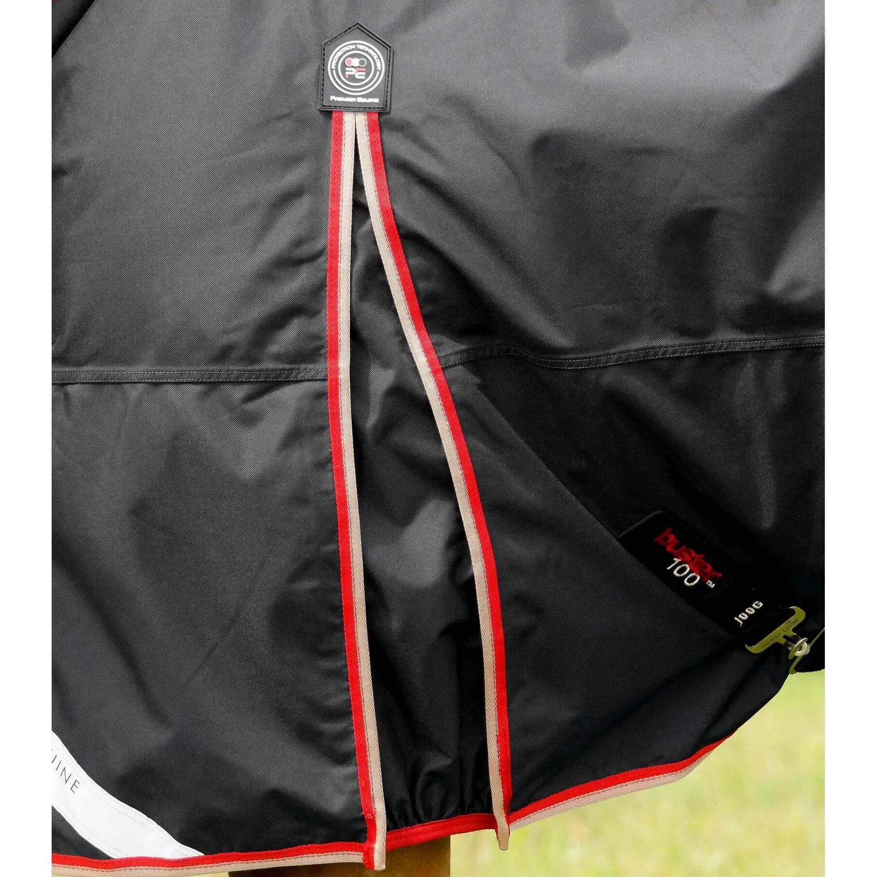 Waterproof outdoor horse blanket with neck cover Premier Equine Buster 100 g 3/5