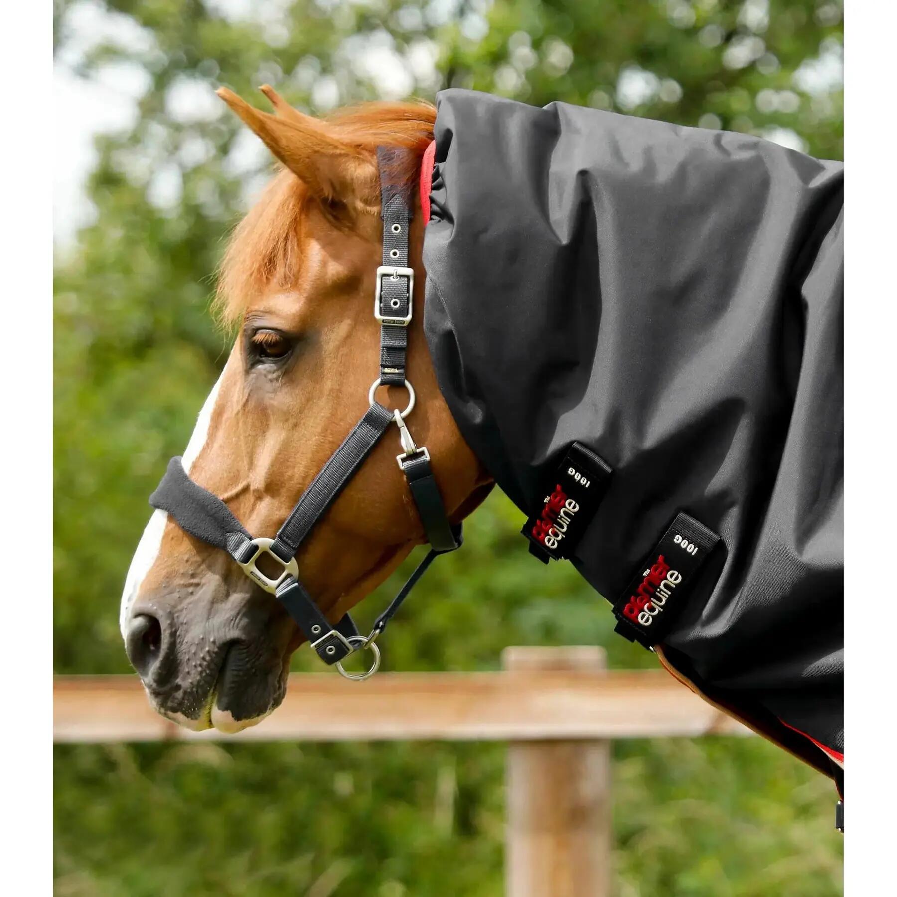 Waterproof outdoor horse blanket with neck cover Premier Equine Buster 100 g 2/5