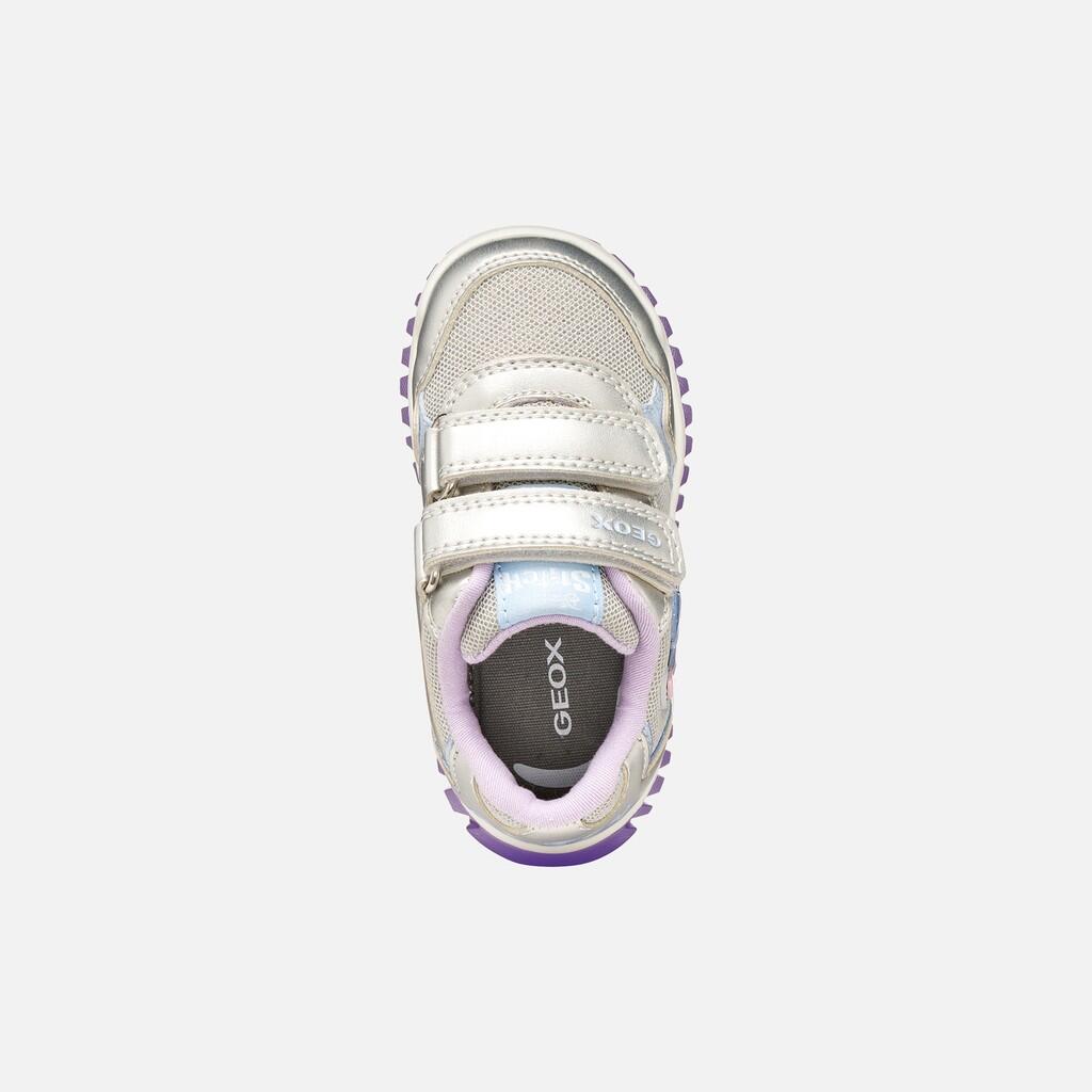 Baskets Bébé Fille LIGHTYLOO BABY GIRL Argent/Lilas 6/7