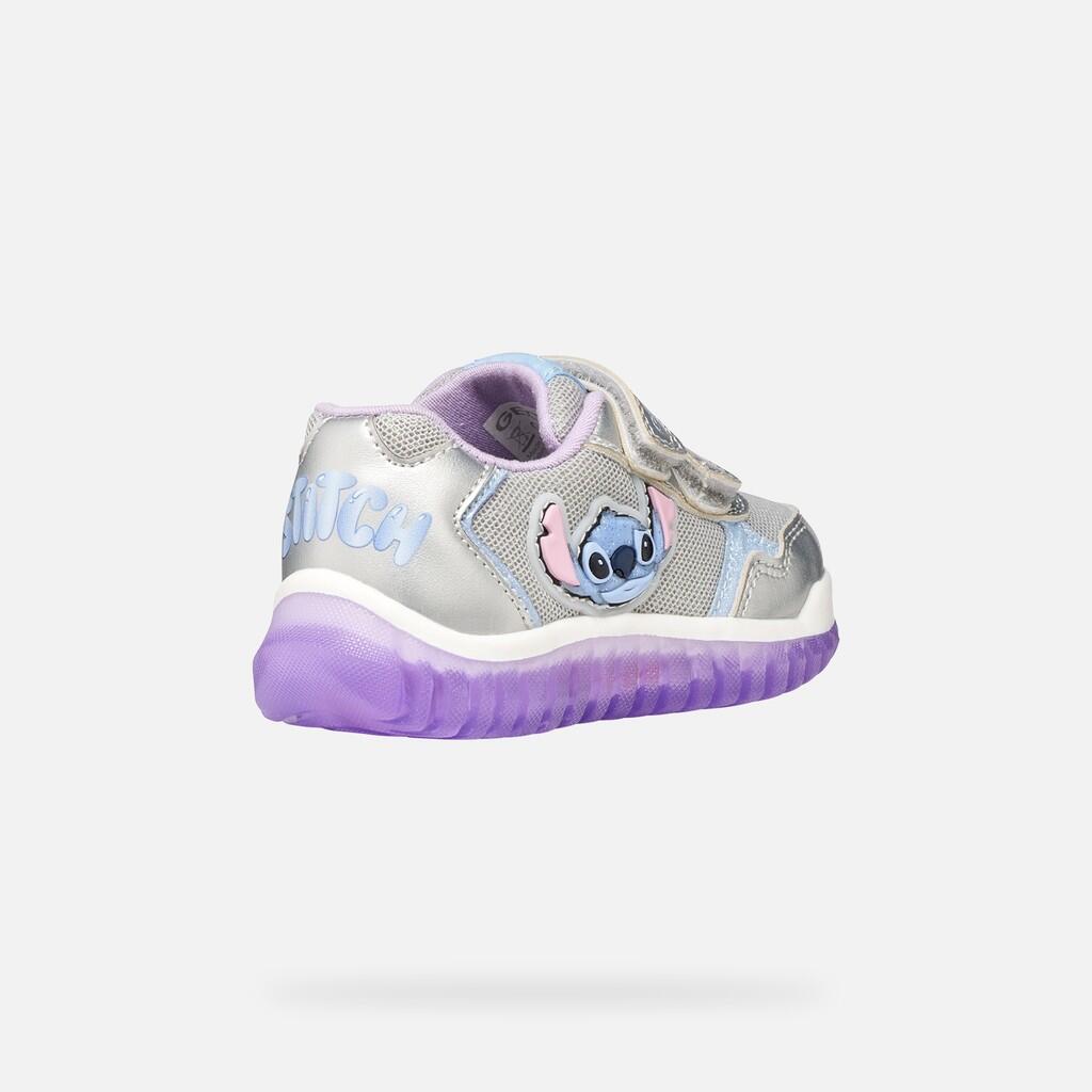 Baskets Bébé Fille LIGHTYLOO BABY GIRL Argent/Lilas 5/7