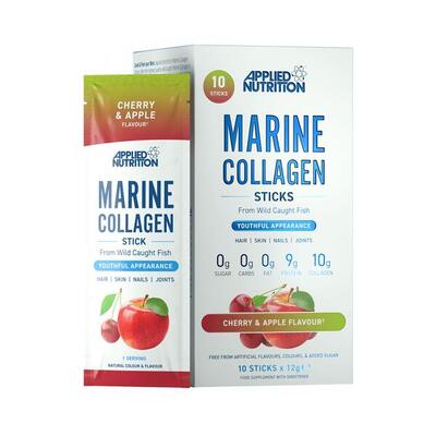 Applied nutrition marine collagen sticks (10x12g) cherry apple - eiwitten
