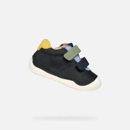 Premiers Pas Bébé Garçon B TUTIM BOY Bleu Marine/Bleu Ciel Foncé