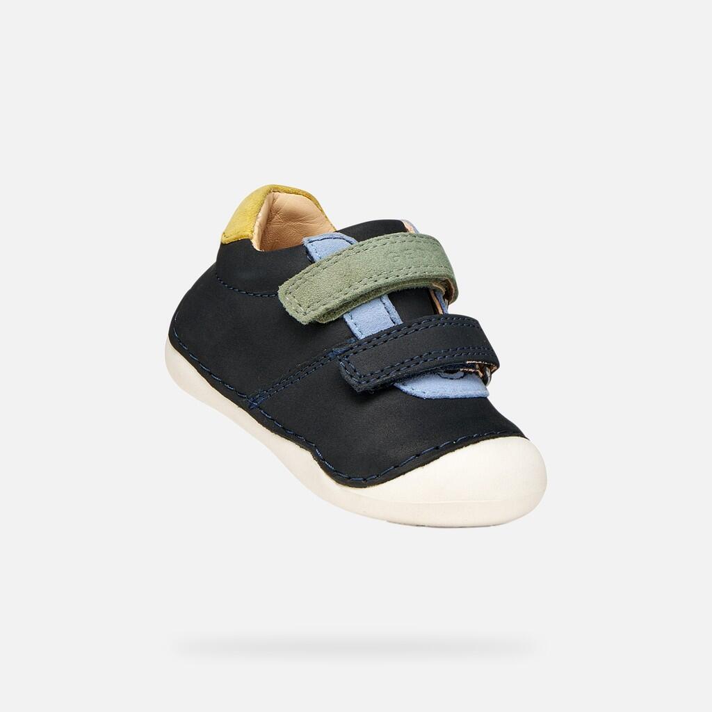 Premiers Pas Bébé Garçon B TUTIM Bleu Marine/Bleu Ciel Foncé 6/7