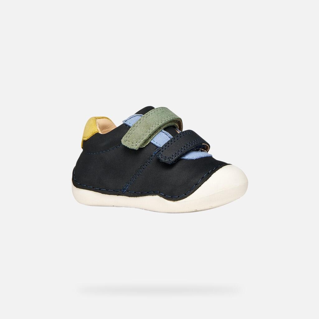 Premiers Pas Bébé Garçon B TUTIM Bleu Marine/Bleu Ciel Foncé 4/7