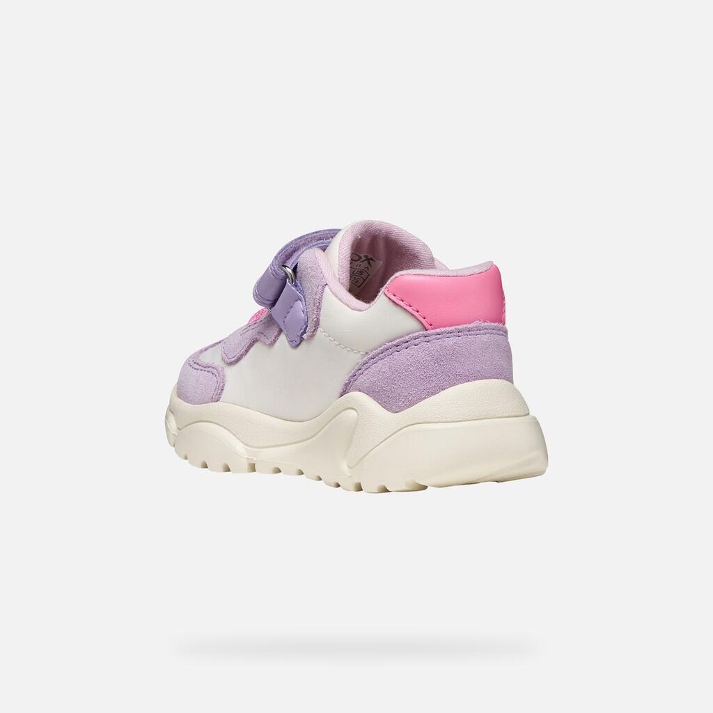 Baskets Bébé Fille B CIUFCIUF GIRL Blanc Cassé/Lilas 5/7