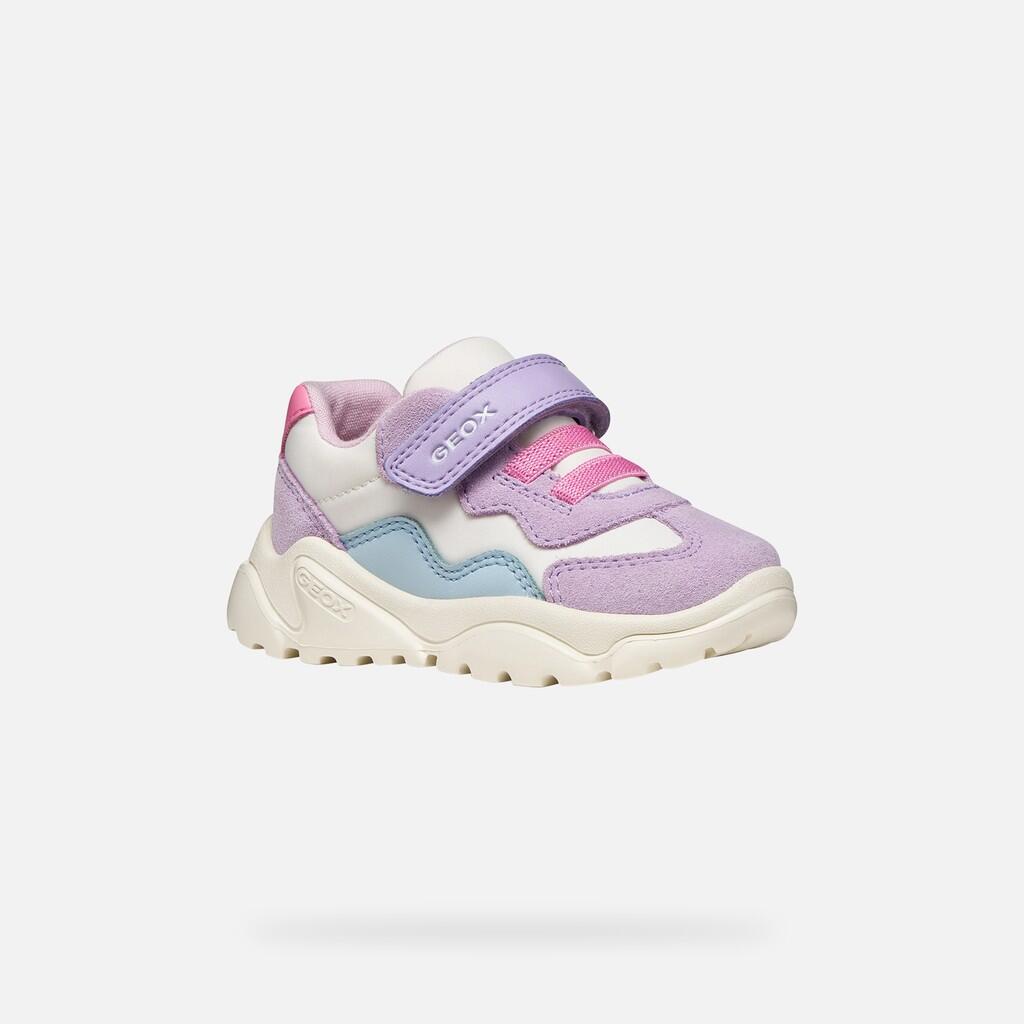 Baskets Bébé Fille B CIUFCIUF GIRL Blanc Cassé/Lilas 4/7