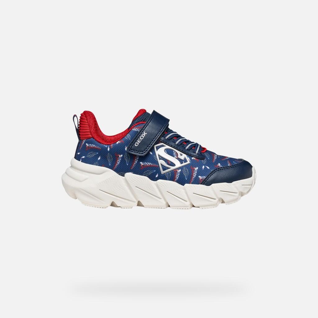 Baskets Garçon J FLEXYPER FAST BOY Bleu Marine/Rouge Foncé 2/7