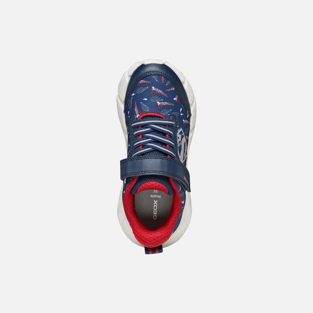 Baskets Garçon J FLEXYPER FAST BOY Bleu Marine/Rouge Foncé 7/7