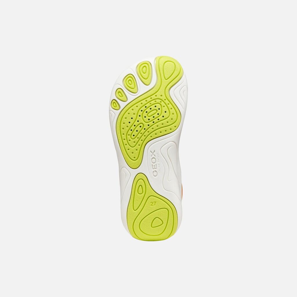 Baskets Garçon J FOOT-RUN BOY Orange/Citron Vert 7/7
