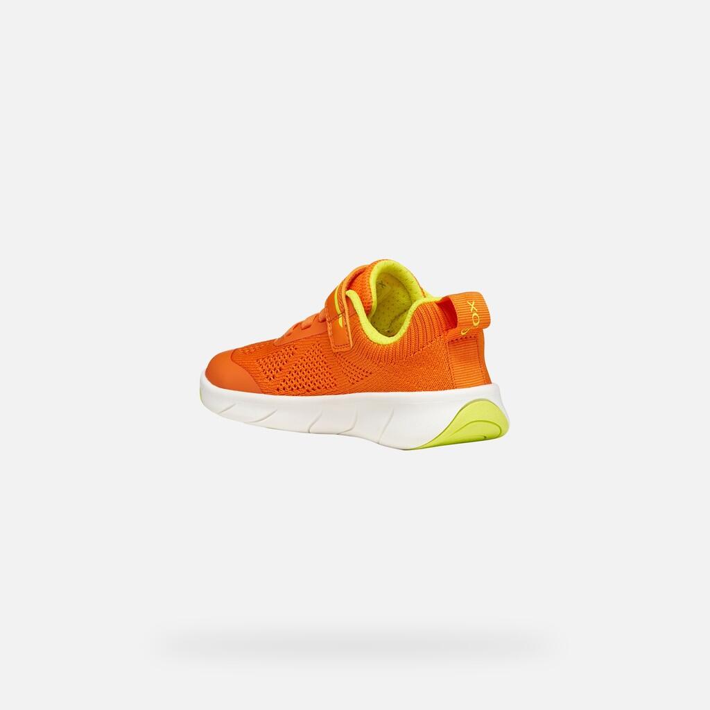 Baskets Garçon J FOOT-RUN BOY Orange/Citron Vert 4/7