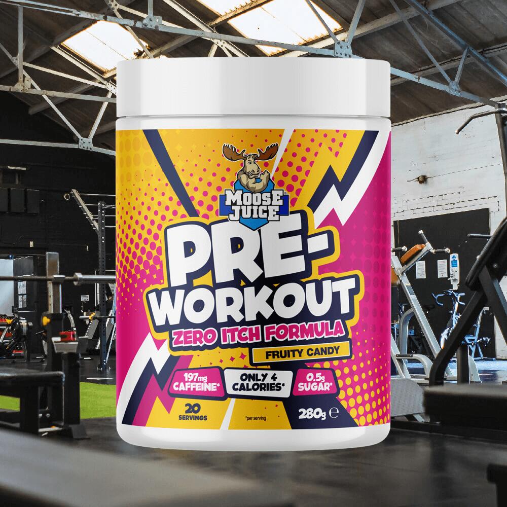 Muscle Moose Pre-Workout Zero Itch Formula (20 Serv) Fruit Candy - Pre-Workout 2/3