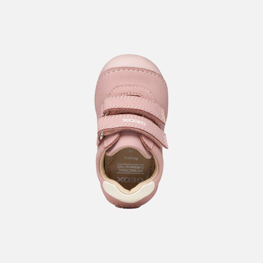 Premiers Pas Bébé Fille B TUTIM Vieux Rose/Blanc Cassé 7/7