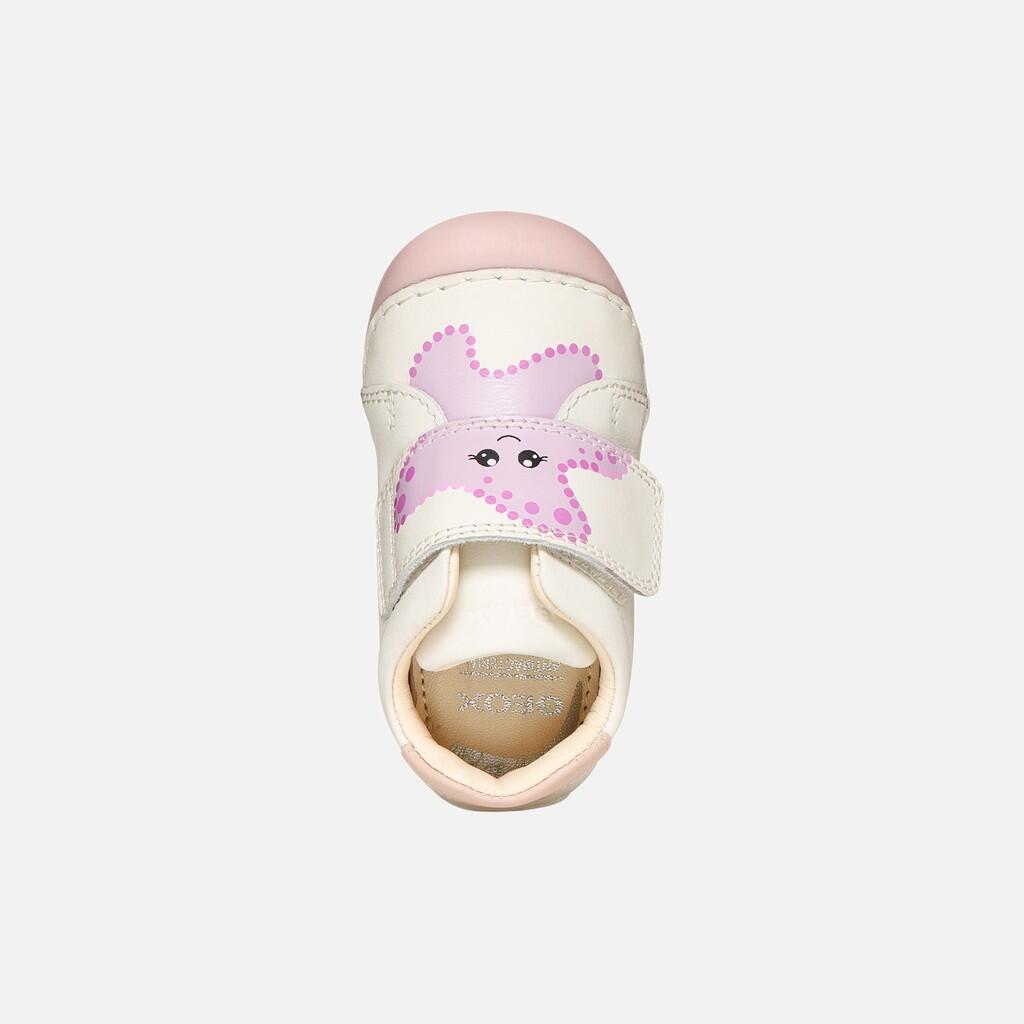 Premiers Pas Bébé Fille B TUTIM Blanc/Rose 7/7