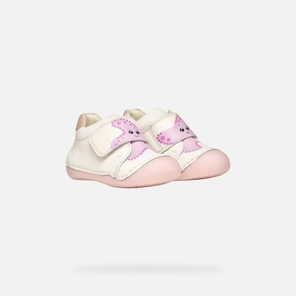 Premiers Pas Bébé Fille TUTIM BABY GIRL Blanc/Rose 3/7