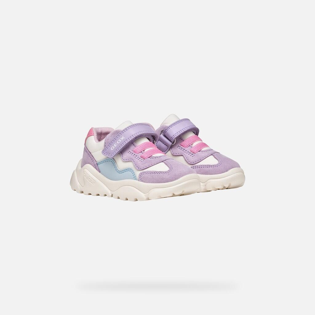 Baskets Bébé Fille B CIUFCIUF GIRL Blanc Cassé/Lilas 3/7