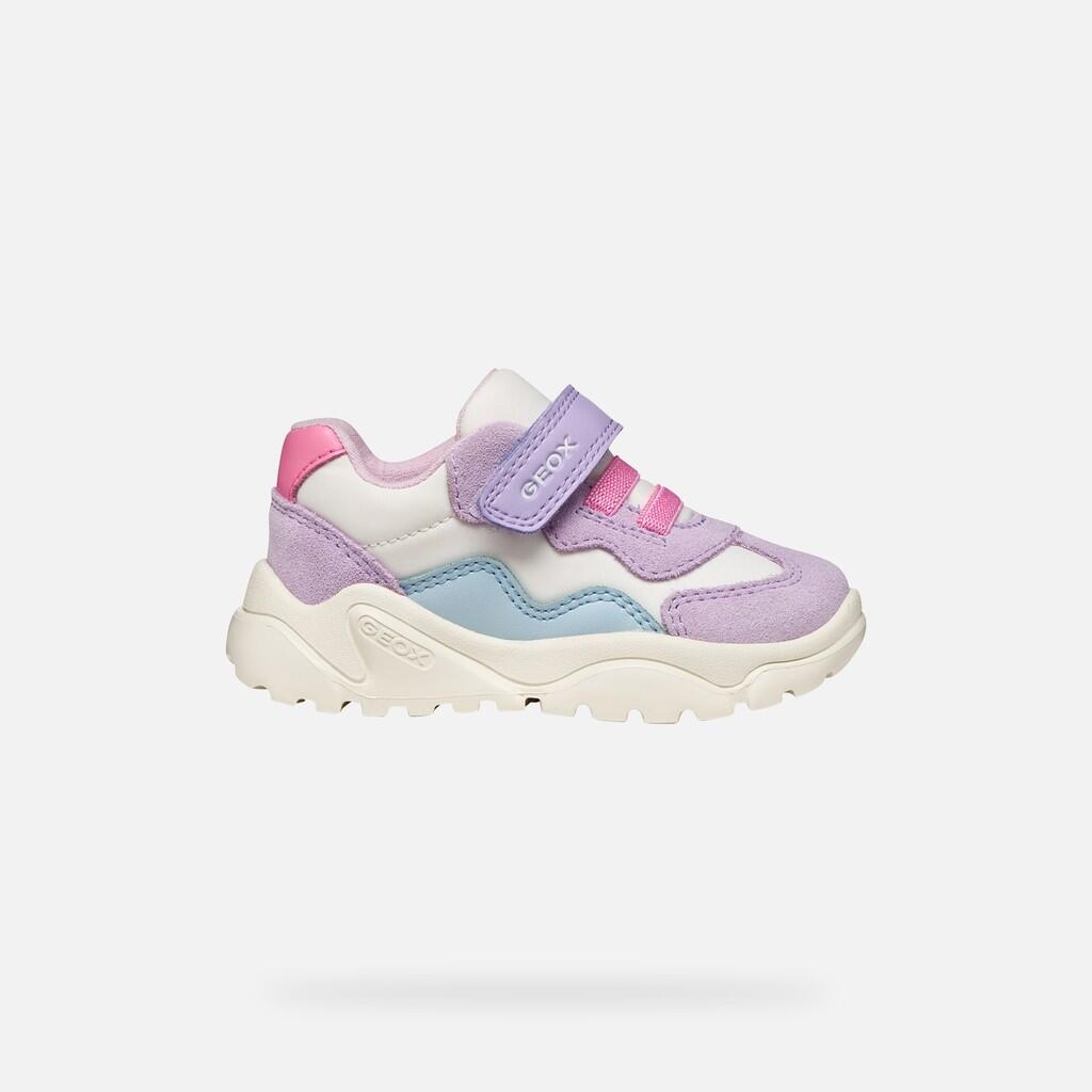 Baskets Bébé Fille B CIUFCIUF GIRL Blanc Cassé/Lilas 2/7