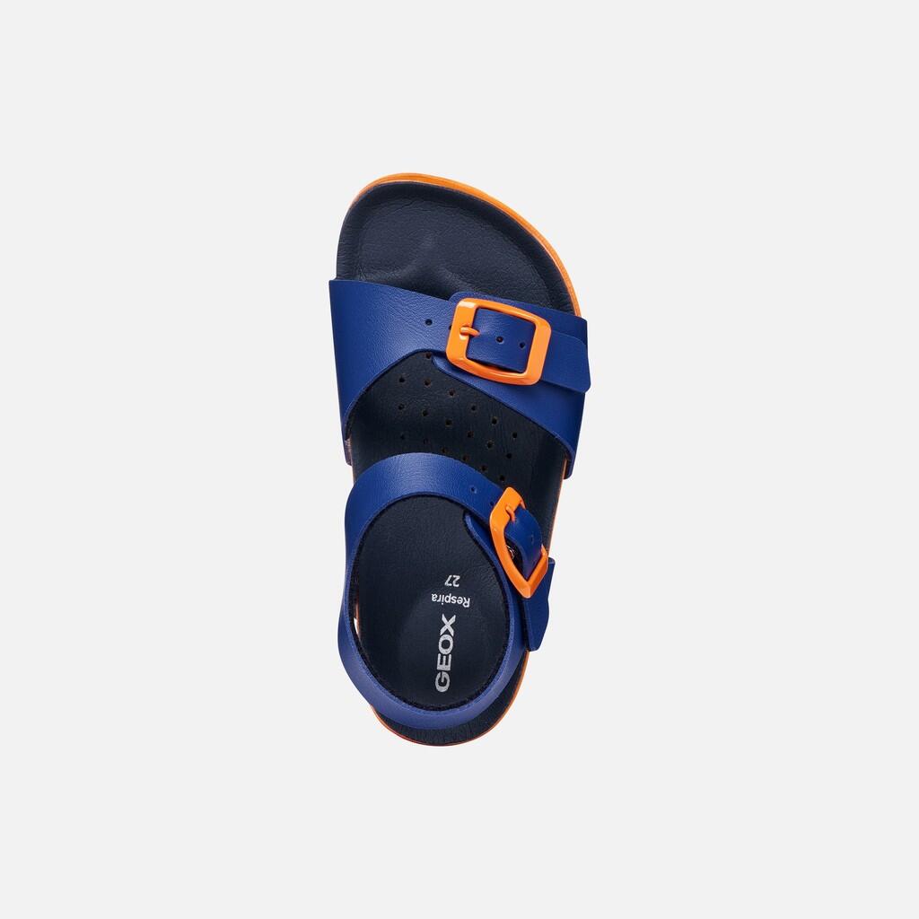 Sandales Garçon GHITA BOY Bleu Roi/Orange 7/7