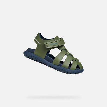 Sandales Bébé Garçon SANDAL FUSBETTO BABY Vert Sauge/Bleu Marine