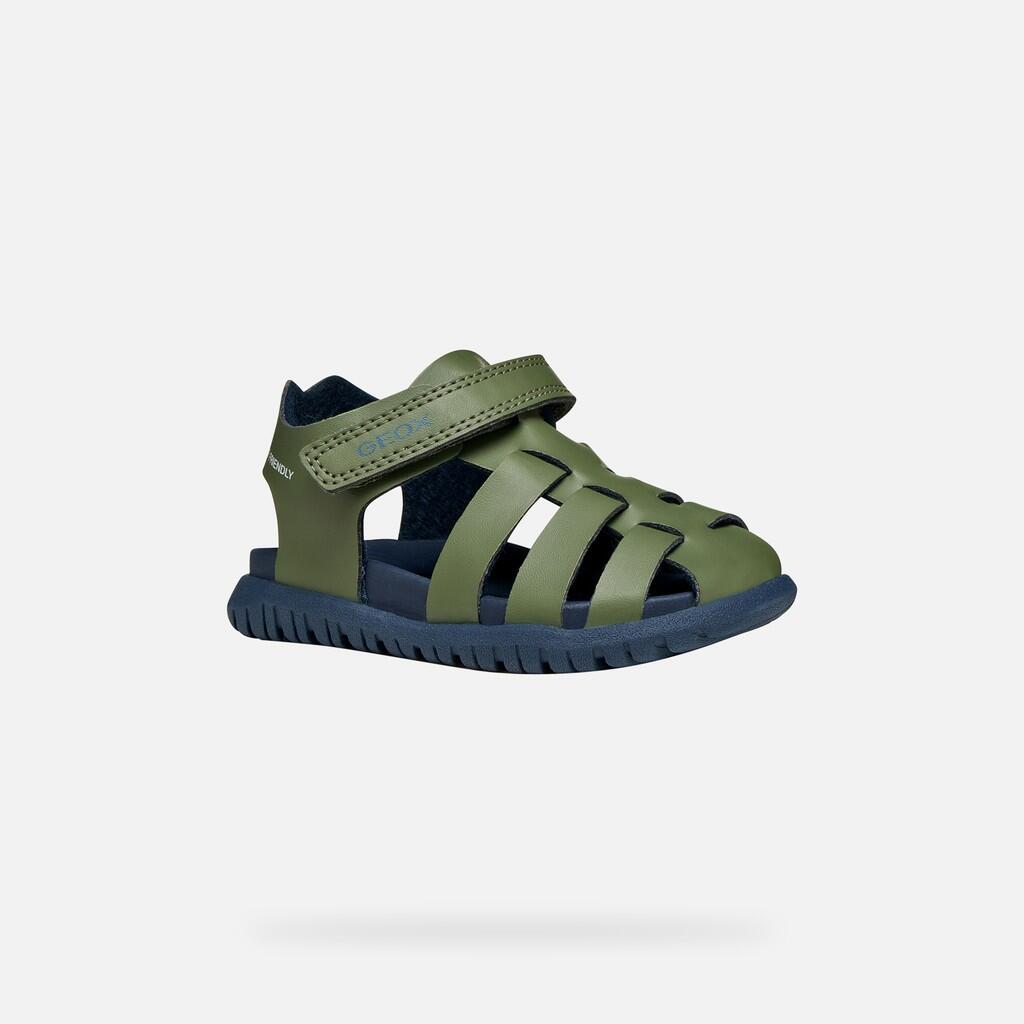 Sandales Bébé Garçon B SANDAL FUSBETTO BOY Vert Sauge/Bleu Marine 4/7