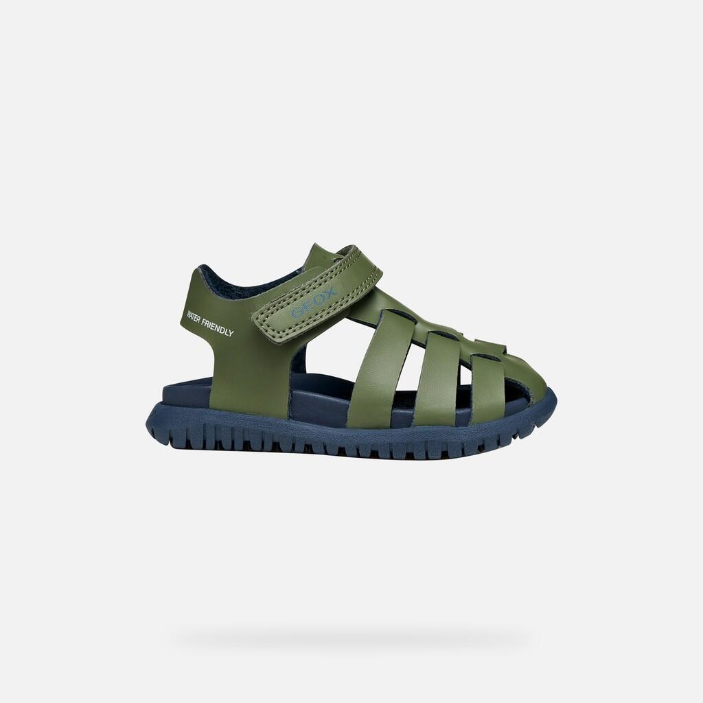 Sandales Bébé Garçon B SANDAL FUSBETTO BOY Vert Sauge/Bleu Marine 2/7