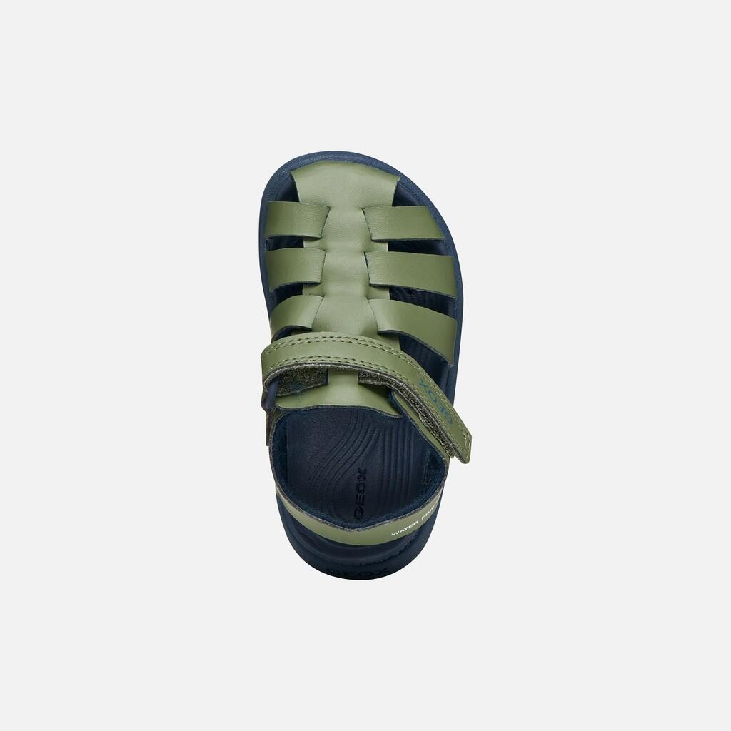 Sandales Bébé Garçon B SANDAL FUSBETTO BOY Vert Sauge/Bleu Marine 7/7